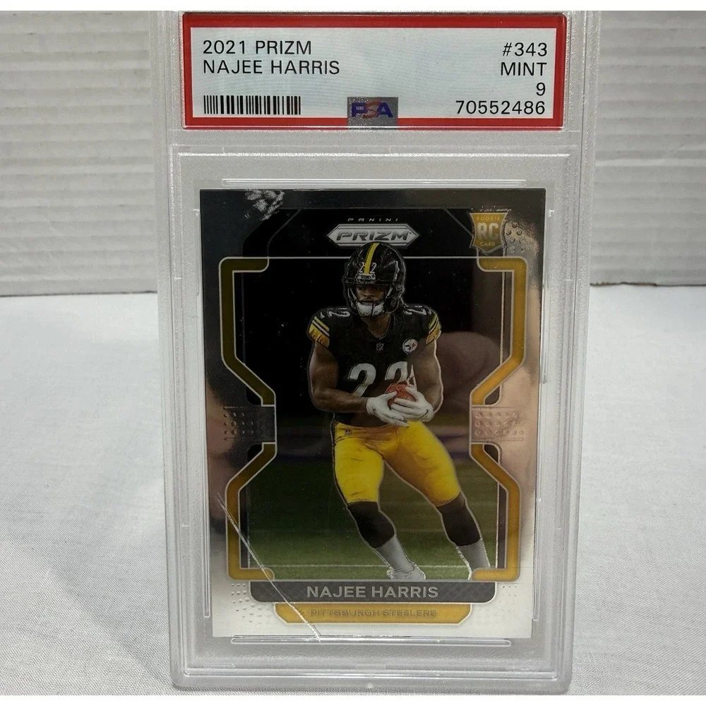 Najee Harris 2021 Panini Prizm Rookie RC #343 Steelers PSA Grade 9 Mint See Note